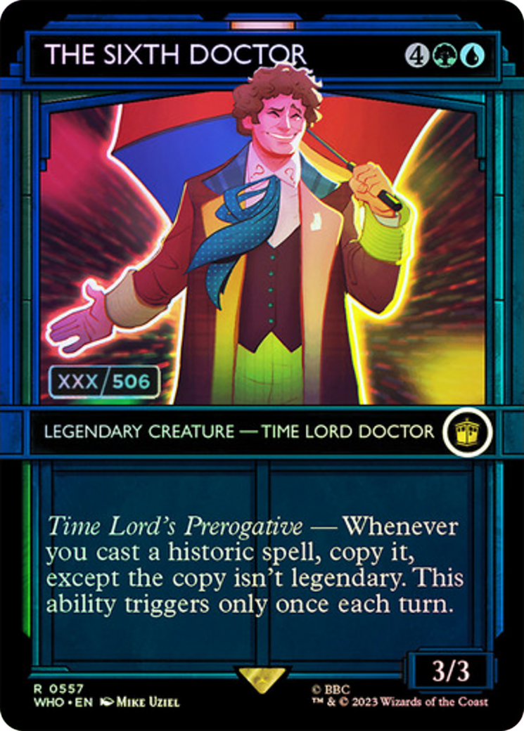 The Sixth Doctor (Serial Numbered) (WHO-557) - Doctor Who: (Showcase) (Borderless) Foil