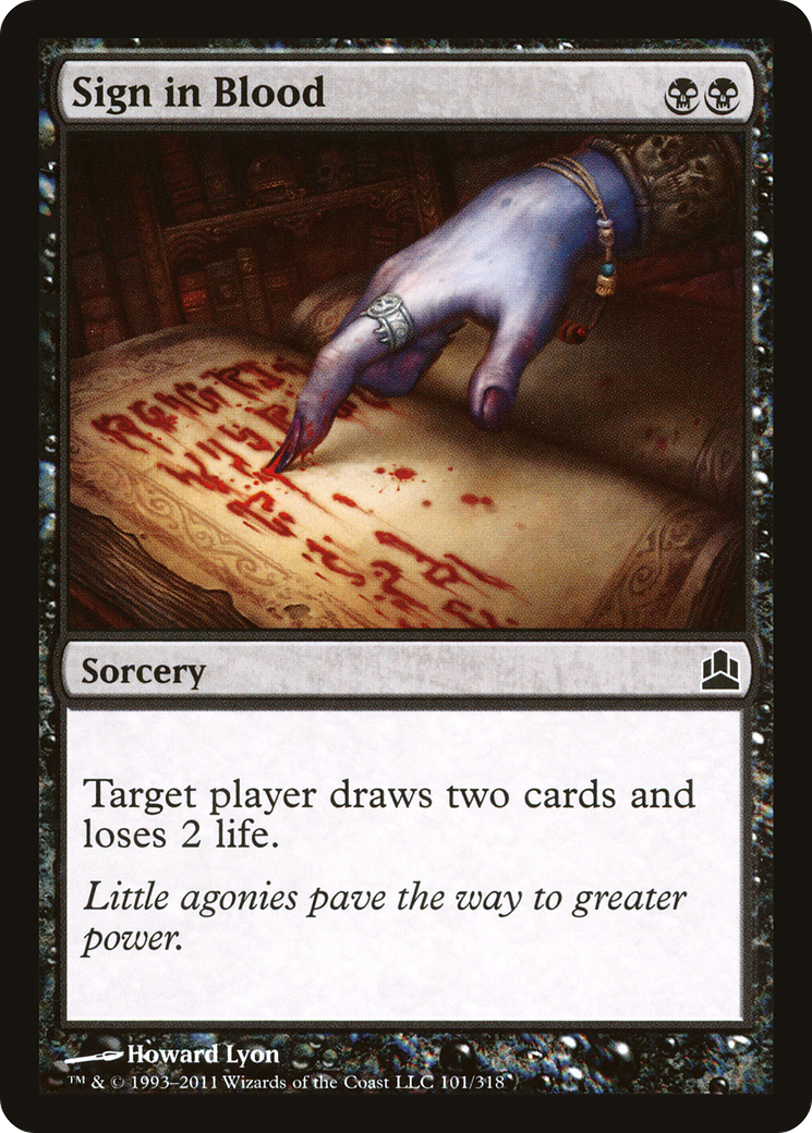 Sign in Blood (CMD-101) - Commander 2011