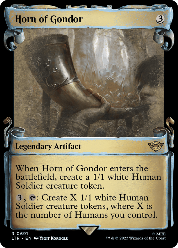 Horn of Gondor (Showcase Scrolls) (LTR-691) - The Lord of the Rings: Tales of Middle-earth: (Showcase) Foil