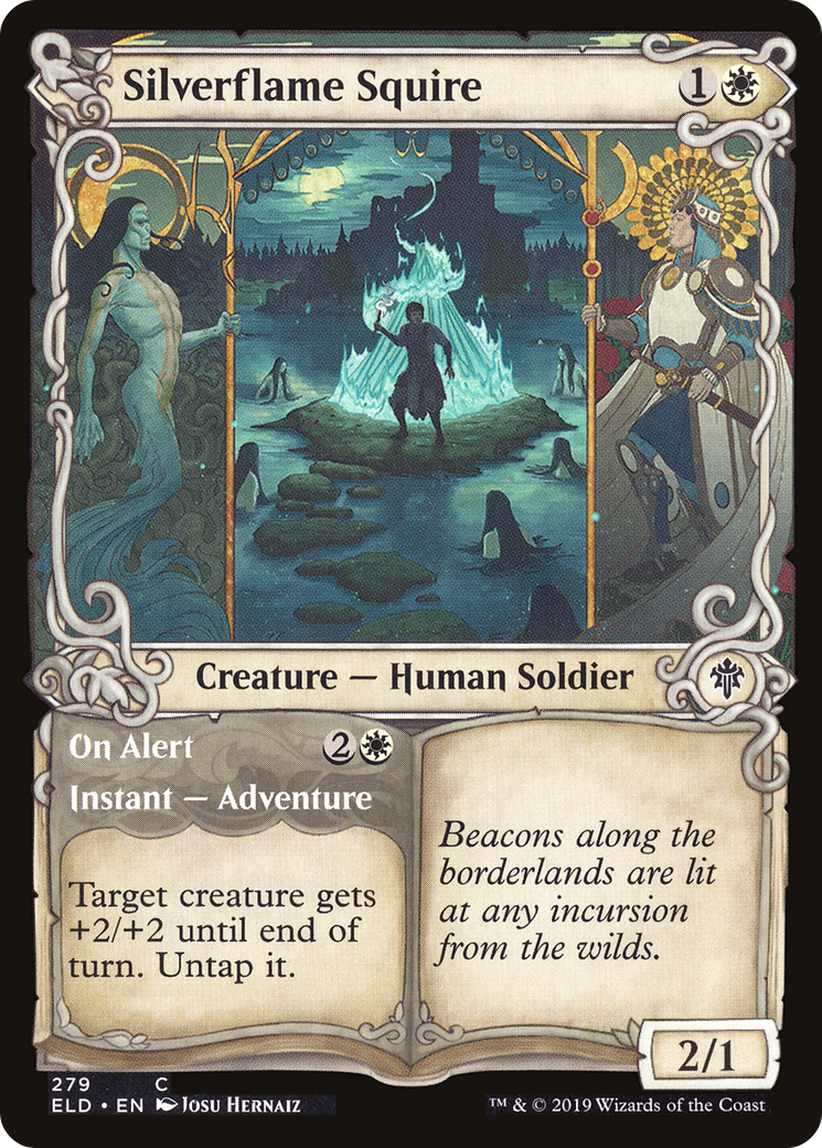 Silverflame Squire (Showcase) (ELD-279) - Throne of Eldraine: (Showcase) Foil