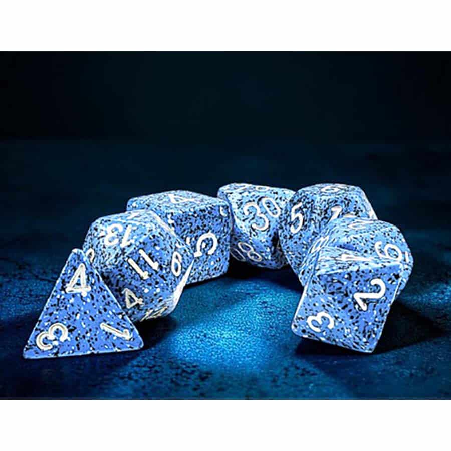 Chessex - Brush Dice 7 Die Set - Speckled Ocean Stone