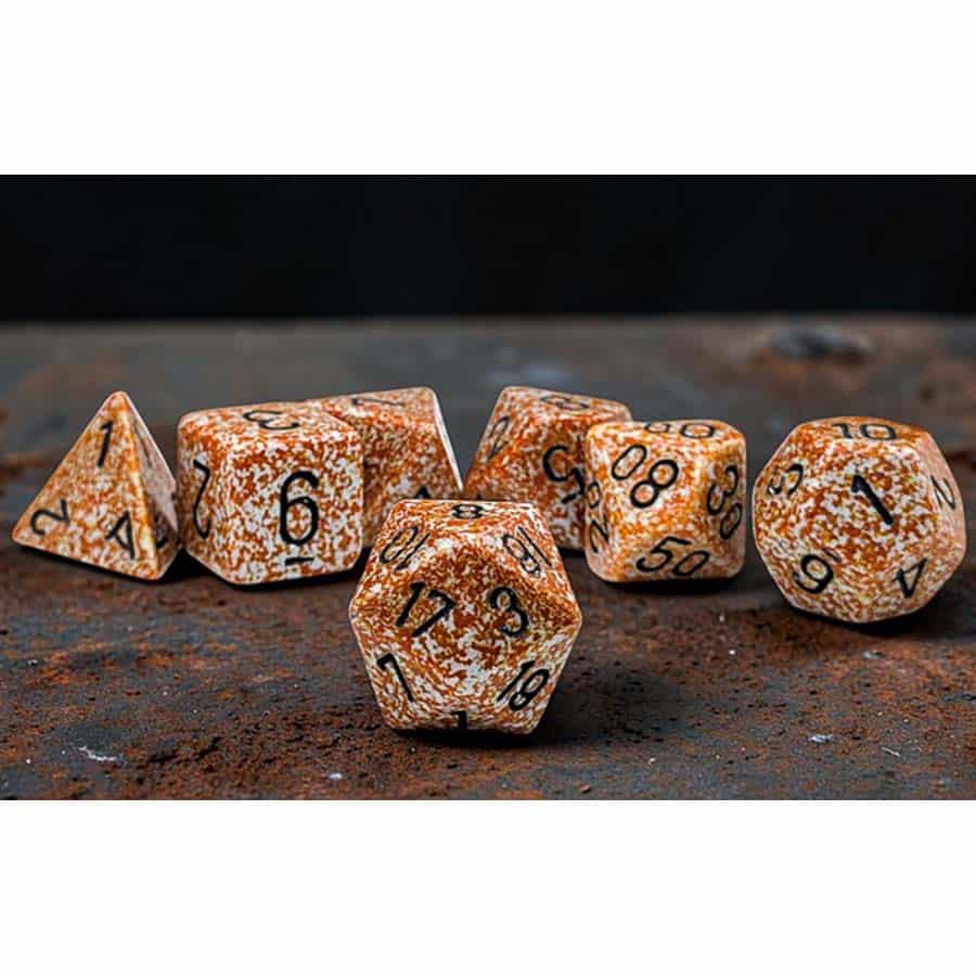 Chessex - Brush Dice 7 Die Set - Speckled Rust