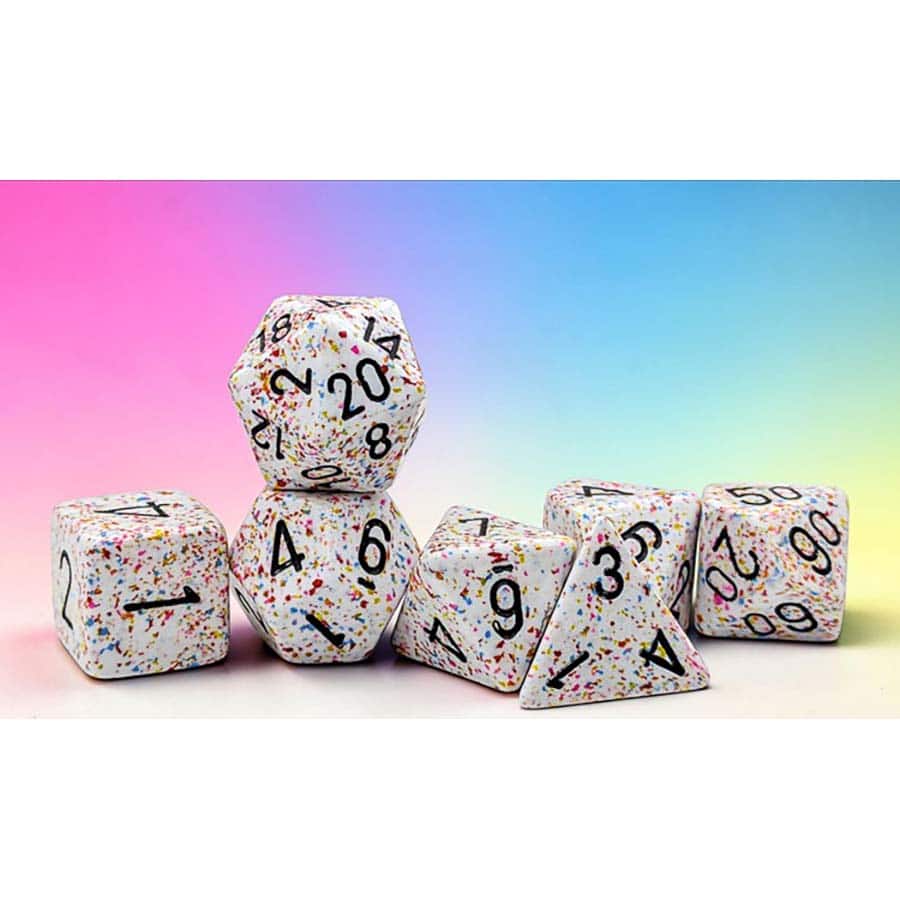 Chessex - Brush Dice 7 Die Set - Speckled Birthday