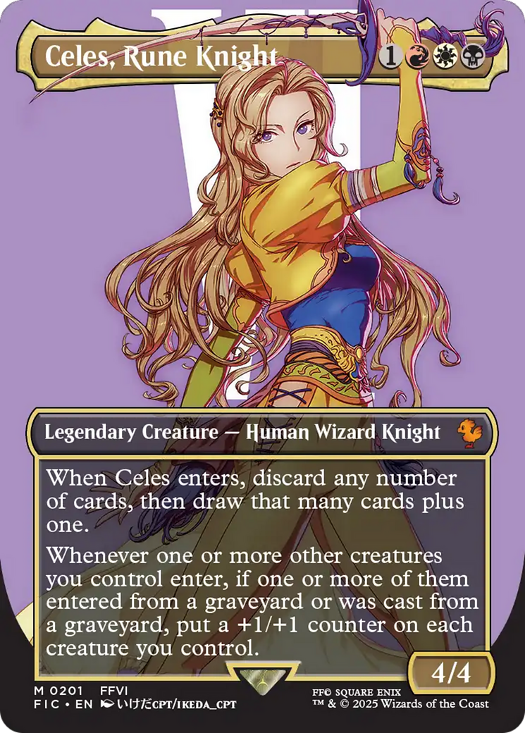 Celes, Rune Knight (Borderless) (FIC-201) - Commander: FINAL FANTASY