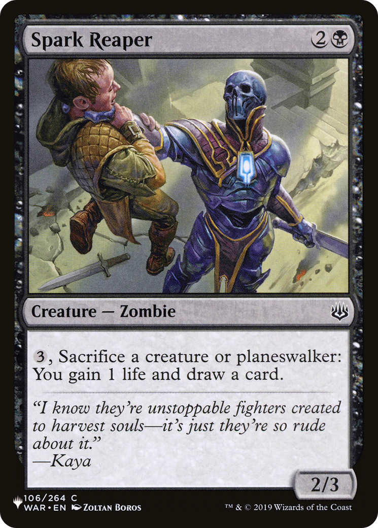Spark Reaper (LIST-WAR-106) - The List