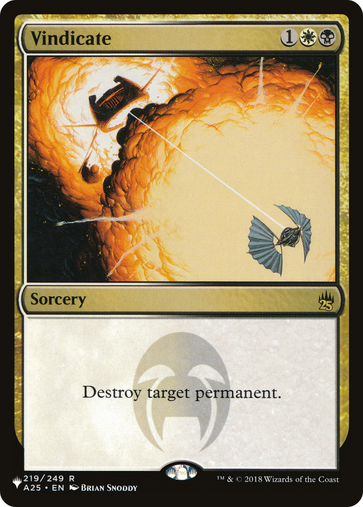 Vindicate (LIST-219/249) - The List