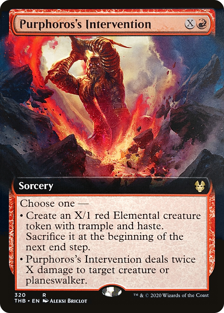 Purphoros's Intervention (Extended Art) (THB-320) - Theros Beyond Death: (Extended Art) Foil