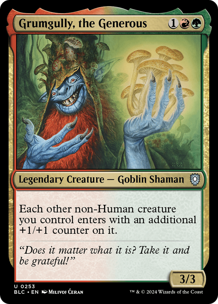 Grumgully, the Generous (BLC-253) - Bloomburrow Commander