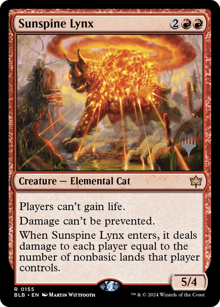 Sunspine Lynx (PPBLB-155) - Bloomburrow Promos Foil