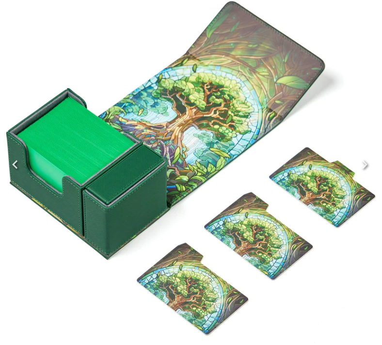 Stained Glass Deck Box - Mythical Forest