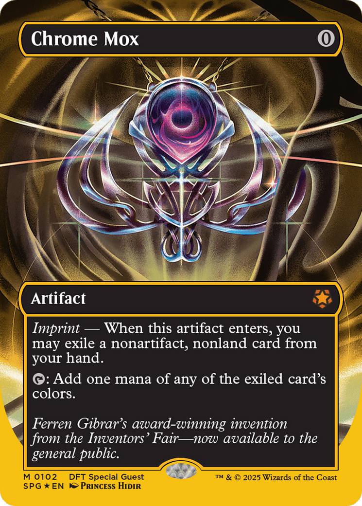 Chrome Mox (Borderless) (First-Place Foil) (DFT-102) - Special Guests Foil