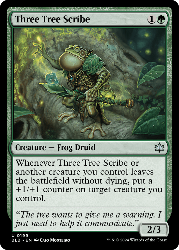 Three Tree Scribe (BLB-199) - Bloomburrow