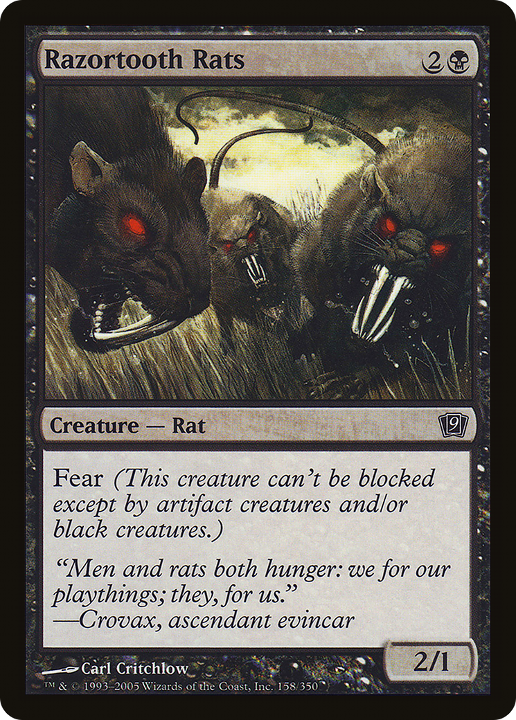 Razortooth Rats (9ED-158) - 9th Edition Foil