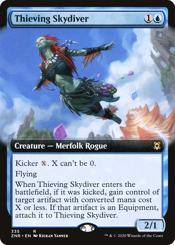 Thieving Skydiver (Extended Art) (ZNR-335) - Zendikar Rising: (Extended Art) Foil