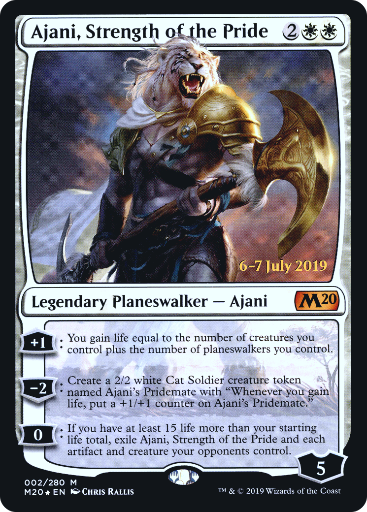 Ajani, Strength of the Pride (PRE-002) - Core Set 2020 Promos Foil