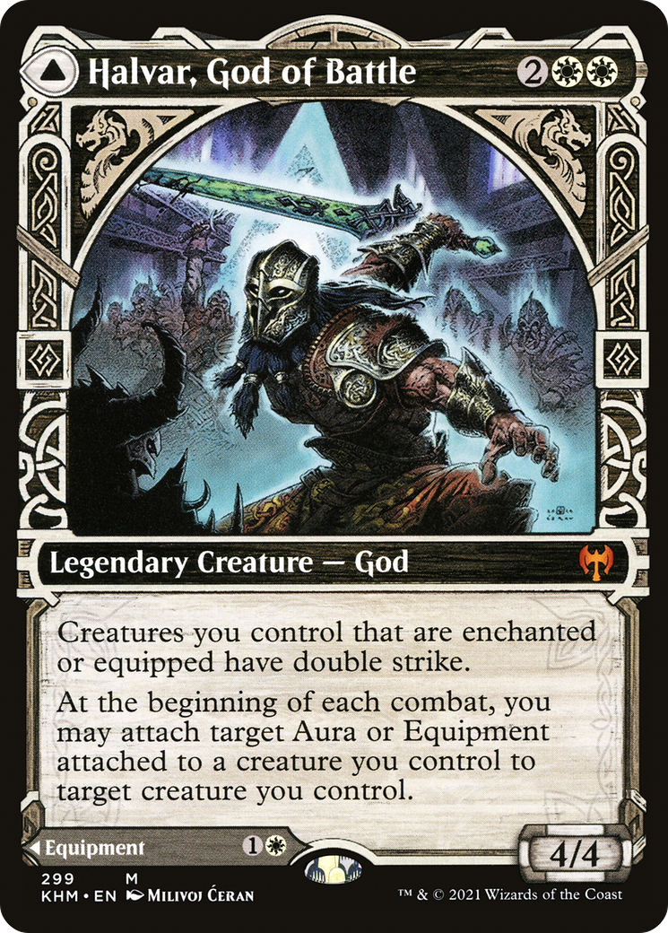 Halvar, God of Battle (Showcase) (KHM-299) - Kaldheim: (Showcase) Foil