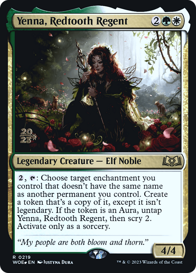 Yenna, Redtooth Regent (PRE-219) - Wilds of Eldraine Promos Foil