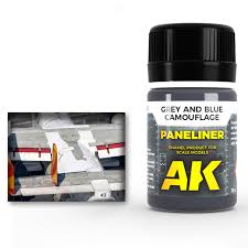 AK Interactive Paneliner Grey and Blue Camoflage