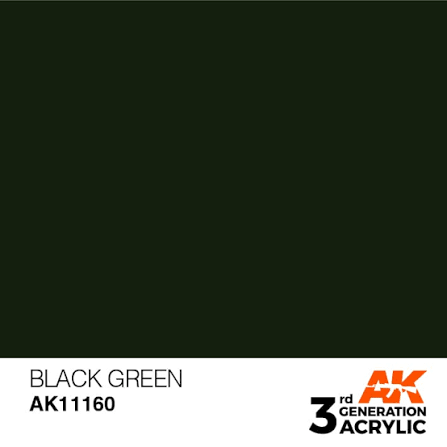 AK Interactive 3G Acrylic Black Green 17ml