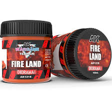 AK Interactive Wargame Battle Ground Terrains Fire Land - 100ml (Acrylic)