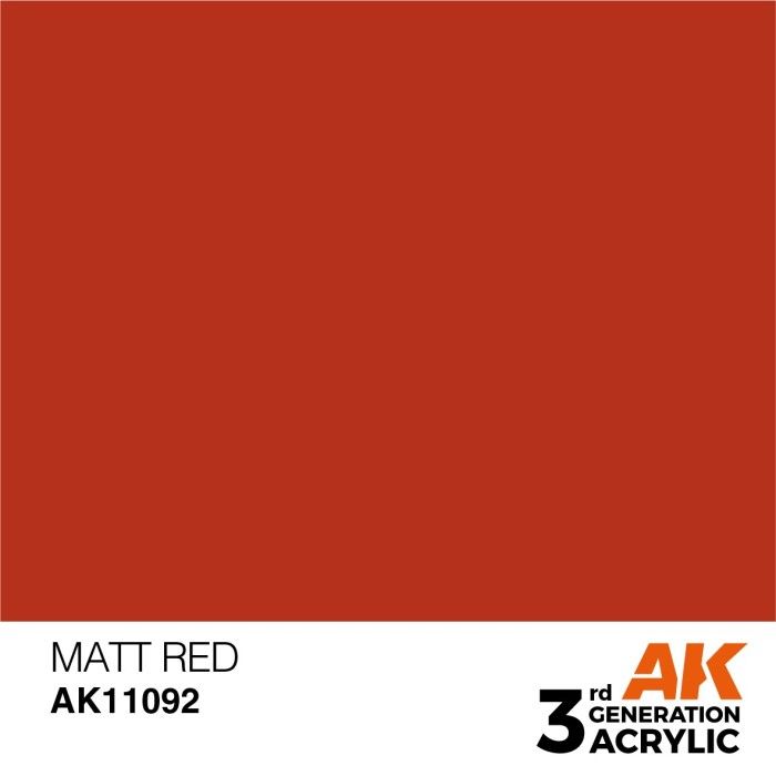 AK Interactive 3G Acrylic Matt Red 17ml