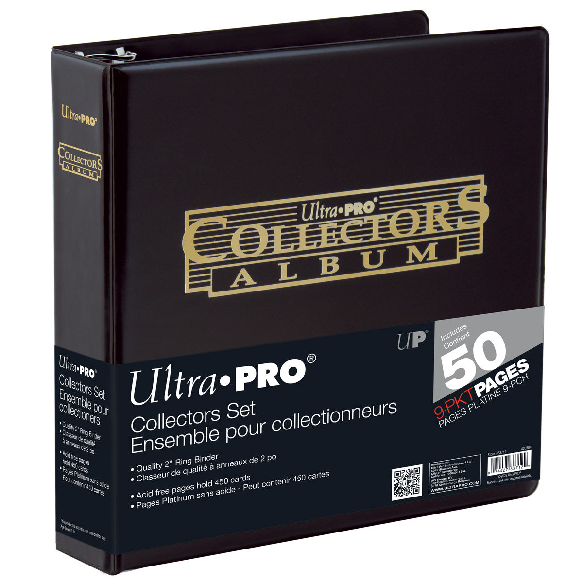 Ultra PRO: Collectors Album - Black (2" - Includes Fifty 9-Pocket Pages)