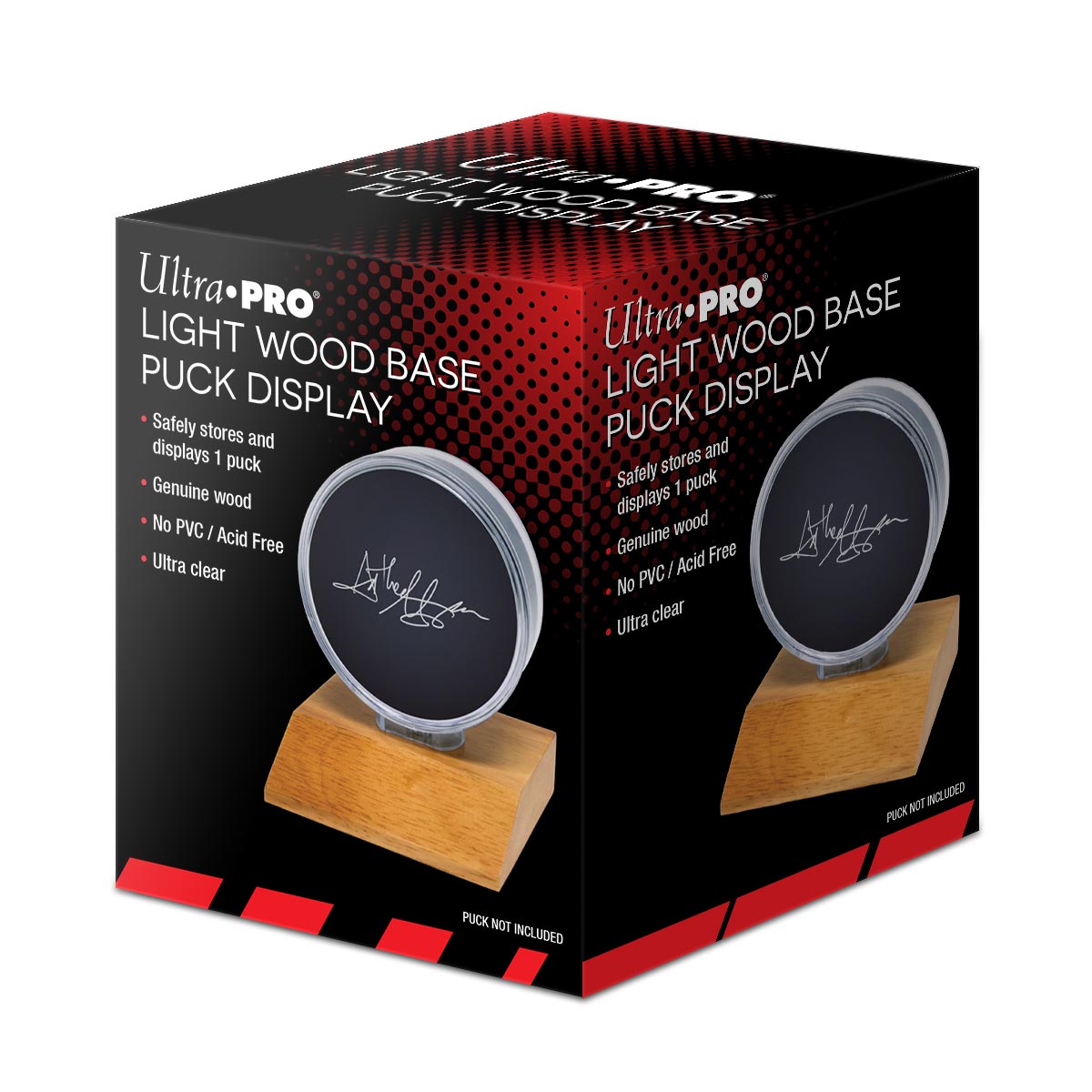 Ultra PRO: Display - Hockey Puck Wood Base (Light Wood)