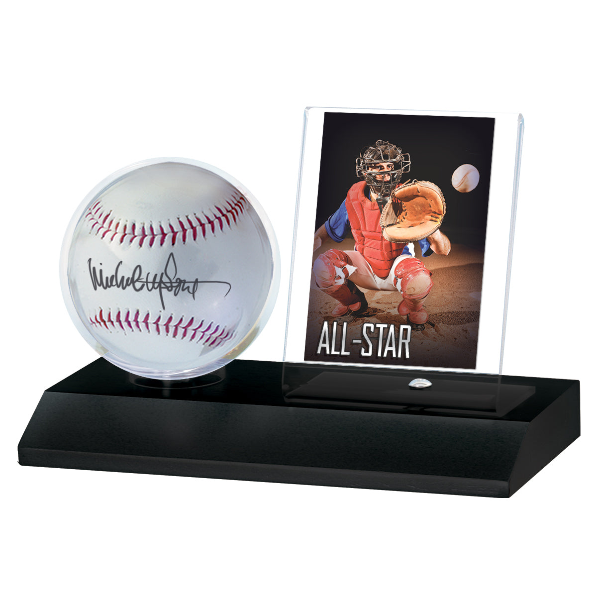 Ultra PRO: Display - Baseball & Card Wood Base (Black)
