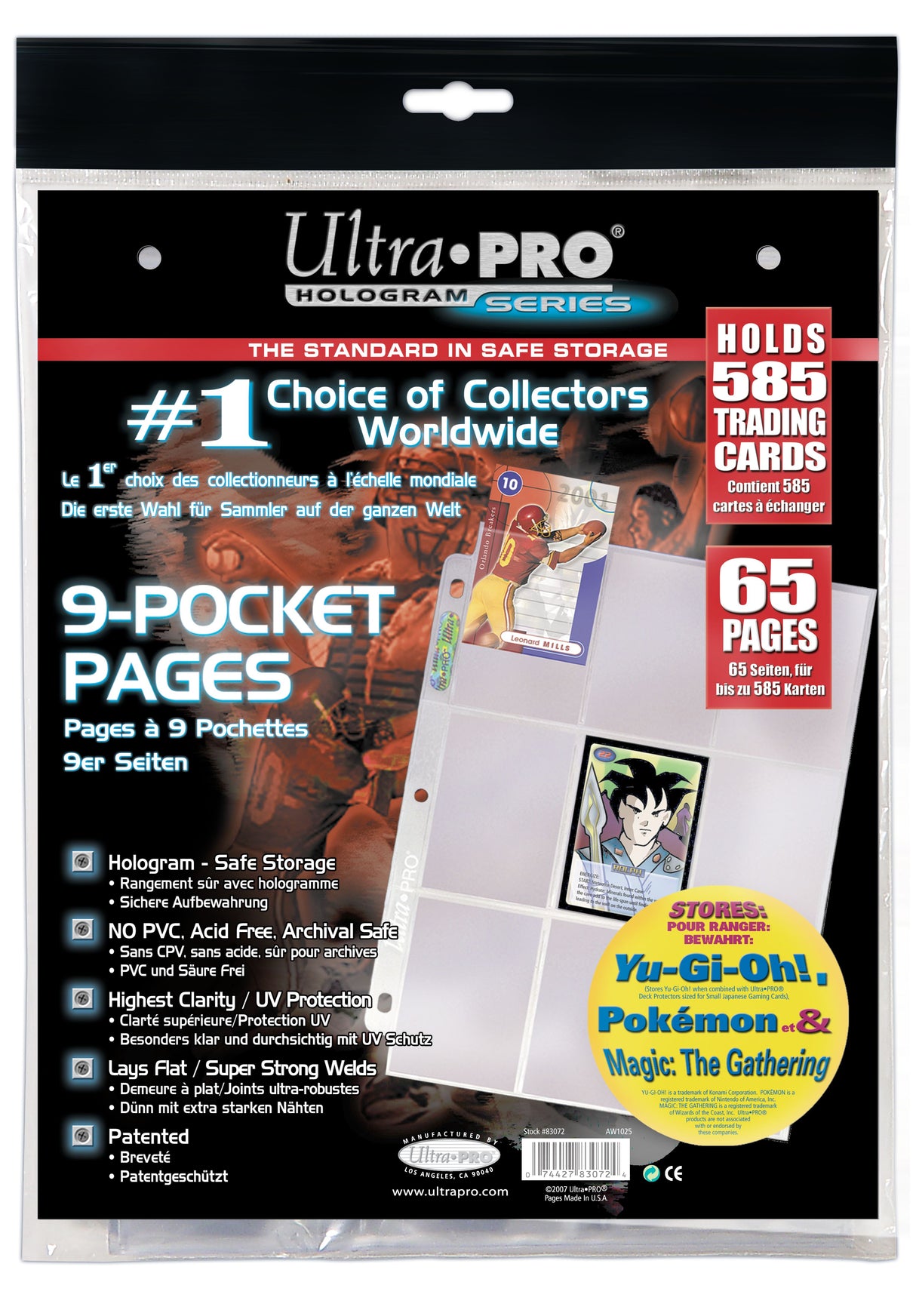 Ultra PRO: 9-Pocket Pages Hologram (65-Pack)