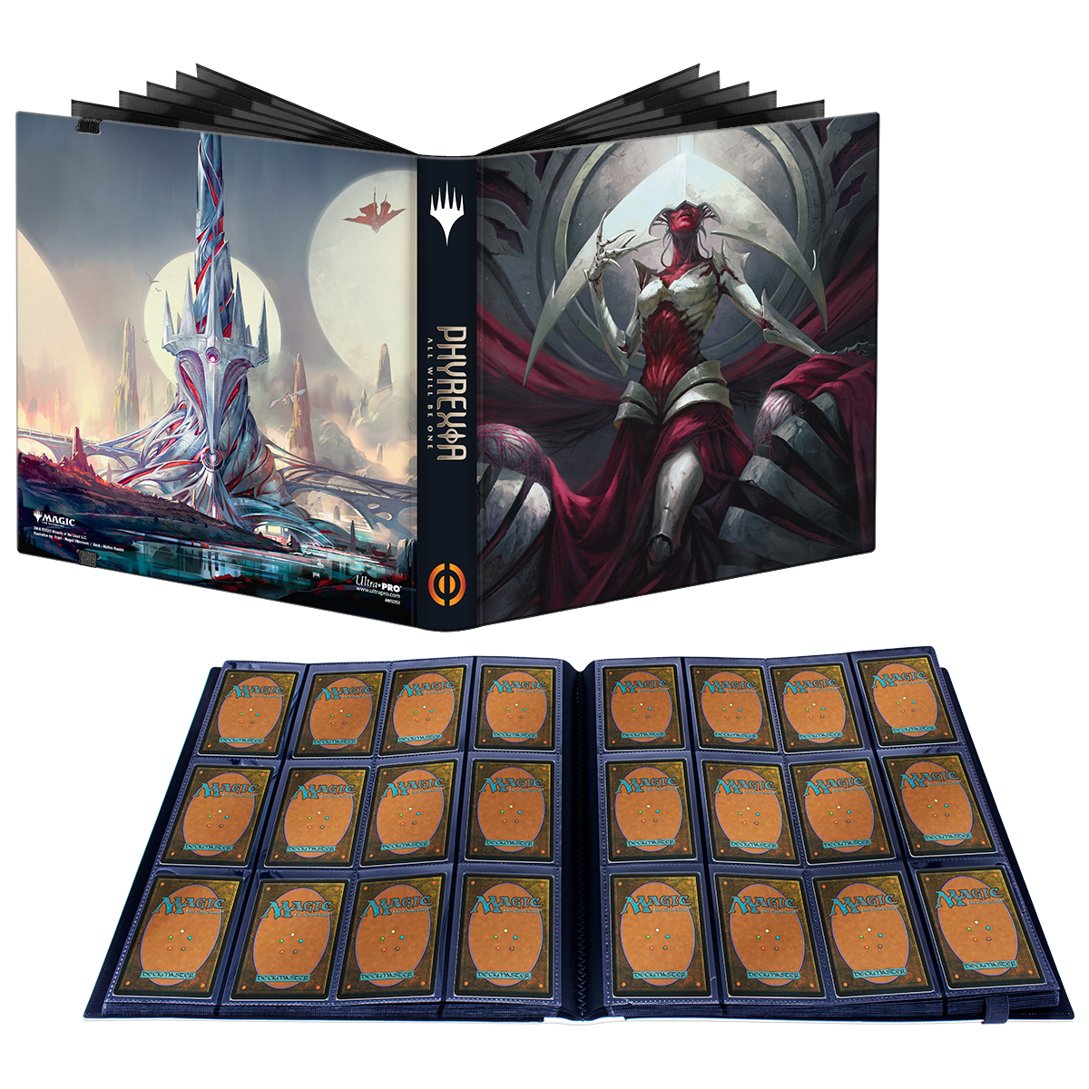 Ultra PRO: 12-Pocket PRO-Binder - Phyrexia All Will Be One (Elesh Norn & Planeswalker Symbol Tower)