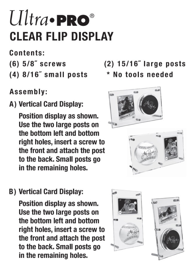 Ultra PRO: Display - Ball & Card Flip (Clear)