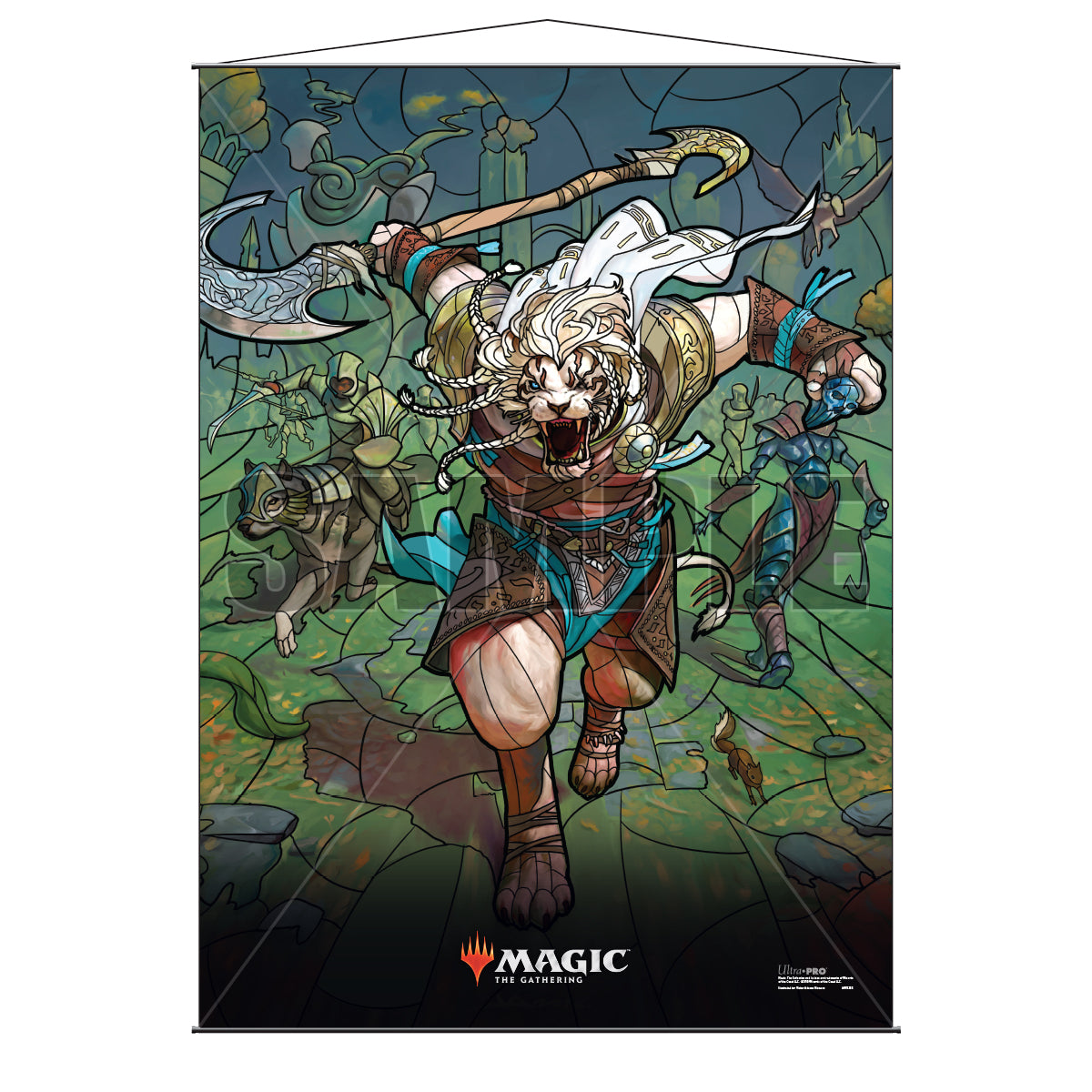 Ultra PRO: Wall Scroll - War of the Spark (Ajani, the Greathearted/Stained Glass)