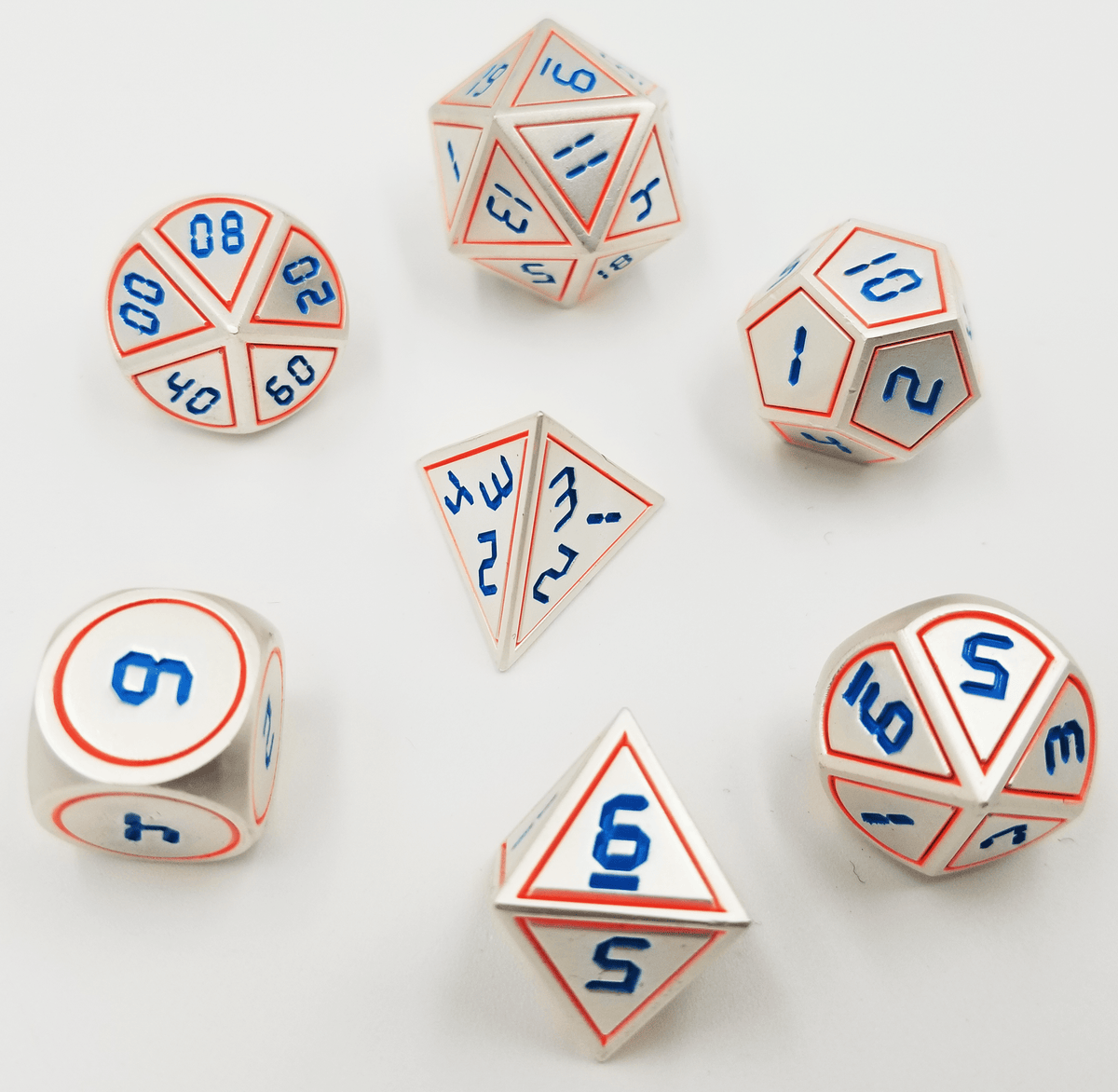 Digital Platinum Red with Blue RPG Set
