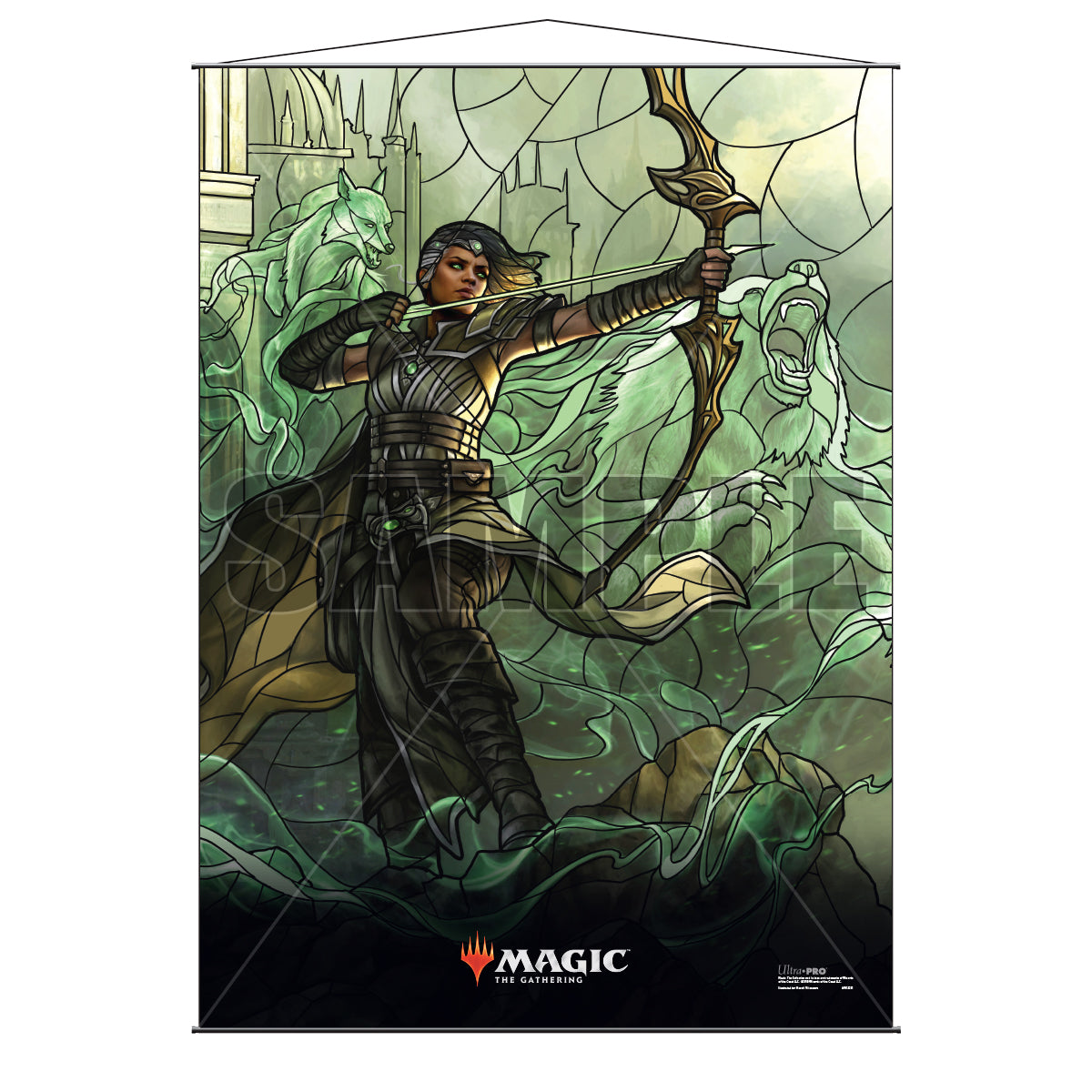 Ultra PRO: Wall Scroll - War of the Spark (Vivien, Champion of the Wilds/Stained Glass)