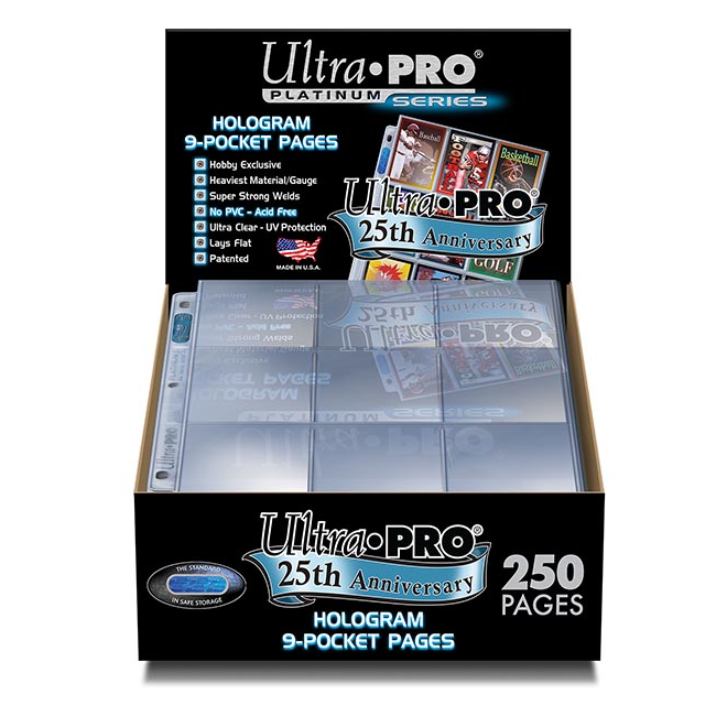 Ultra PRO: Platinum Hologram 9-Pocket Pages - 3-Holes (250-Pack)