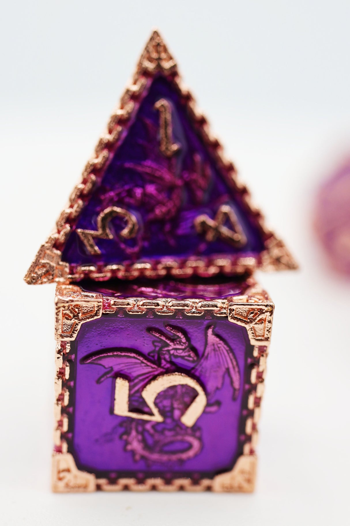 Royal Dragon with Copper RPG Metal Dice Set