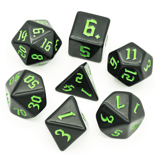 *discontinued* Mage Script Acid RPG Dice Set