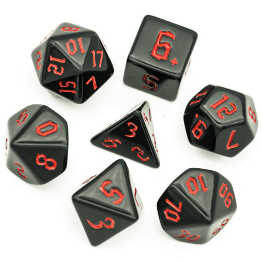 *discontinued* Mage Script Crimson RPG Dice Set