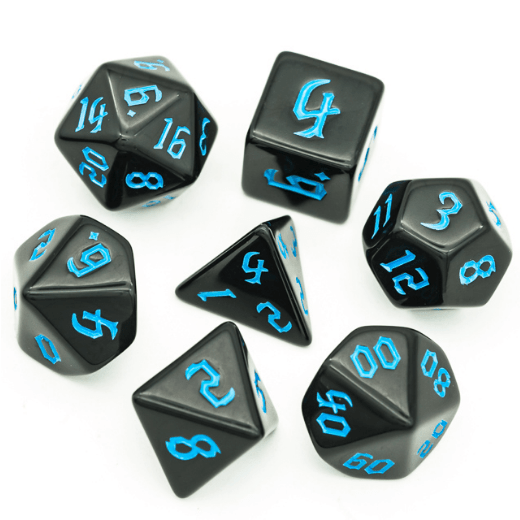 *discontinued* Mage Script Electric RPG Dice Set