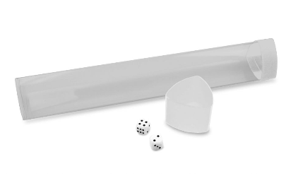 Playmat Tube with Dice Cap - White