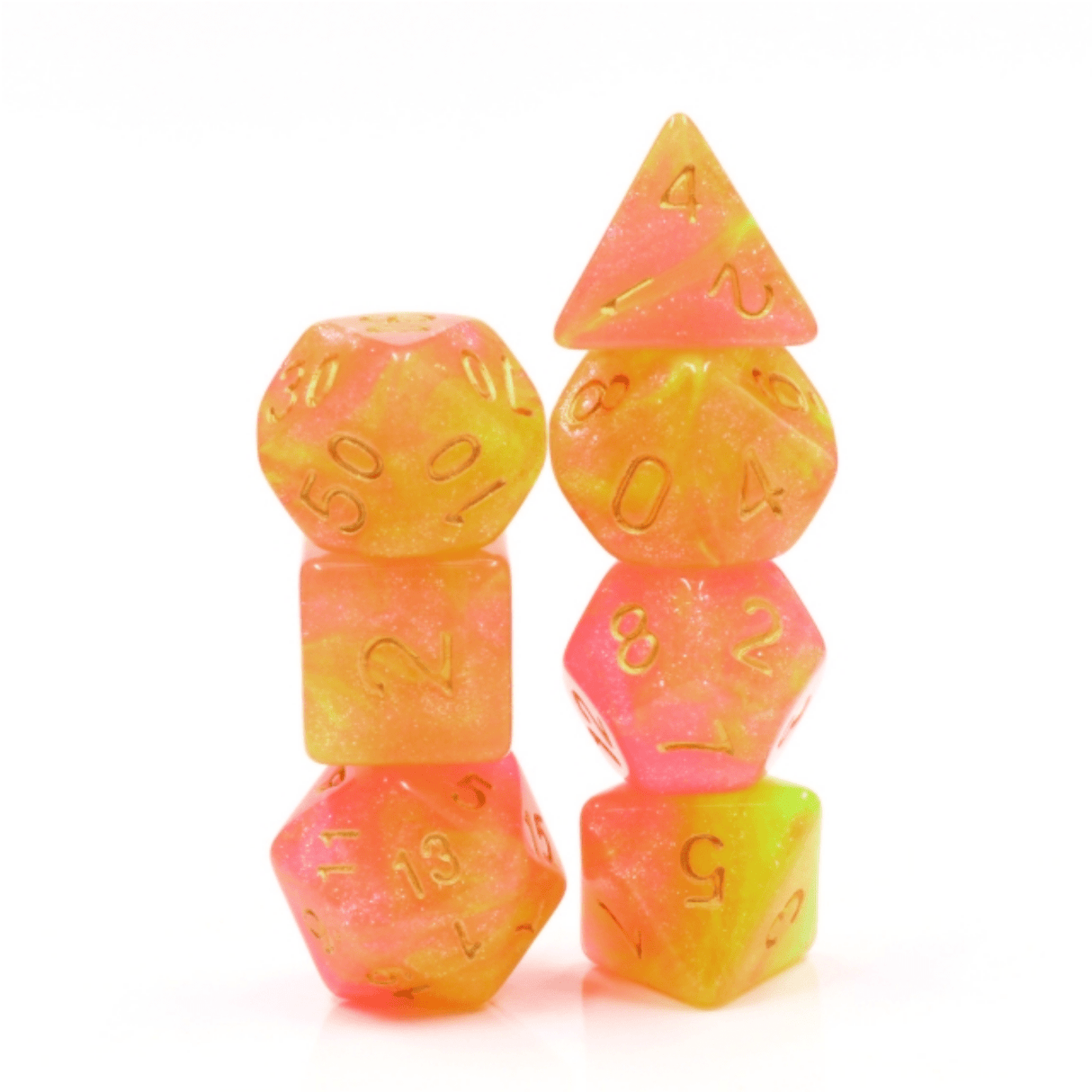 *discontinued* Tequila Sunrise RPG Dice Set