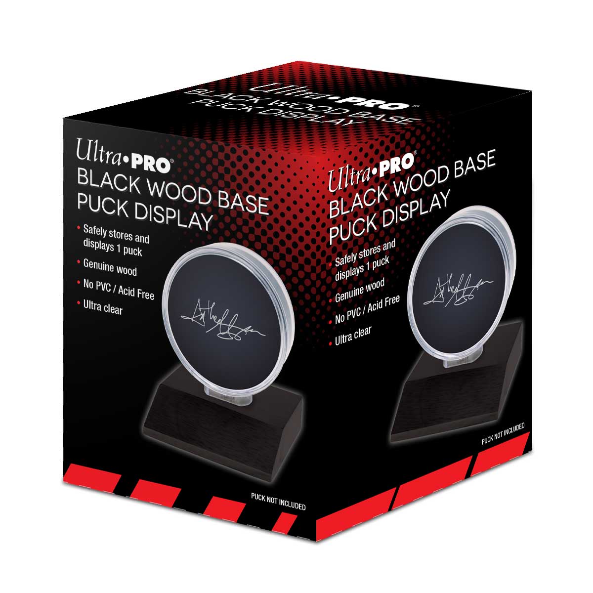 Ultra PRO: Display - Hockey Puck Wood Base (Black)