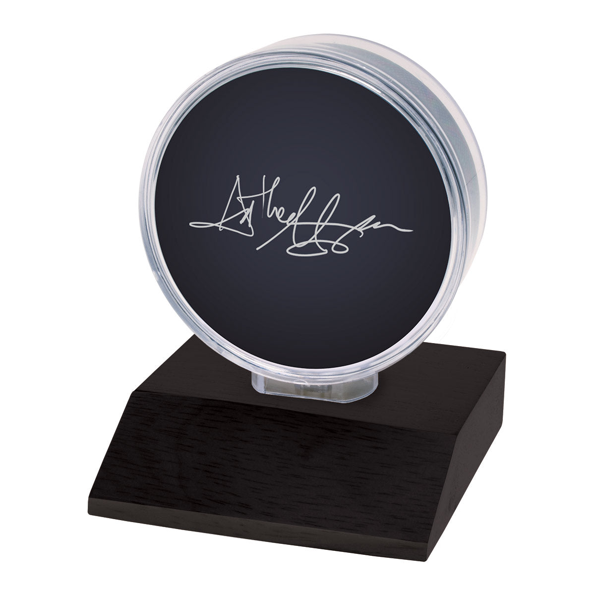 Ultra PRO: Display - Hockey Puck Wood Base (Black)
