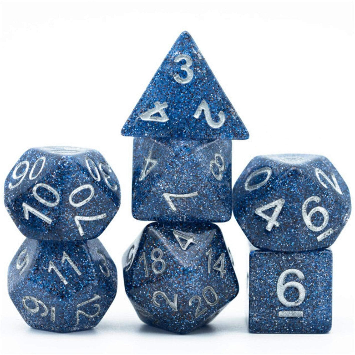 *discontinued* Blue Disco Ball RPG Dice Set