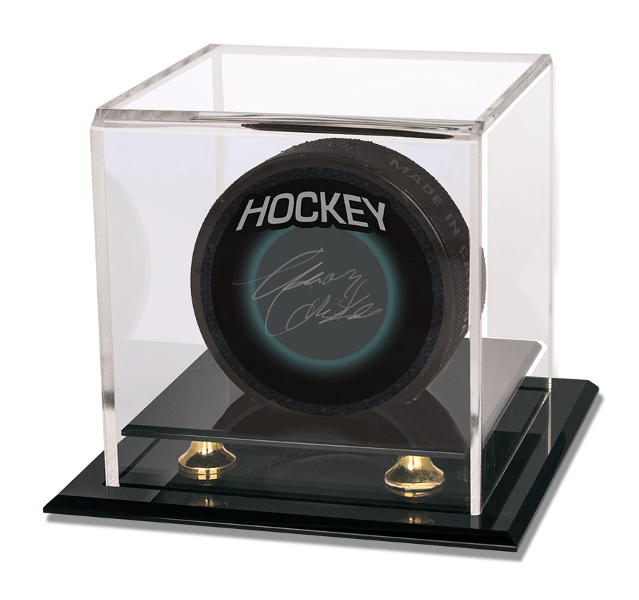 Ultra PRO: Display - Baseball & Hockey Puck (Gold Riser/UV Block)