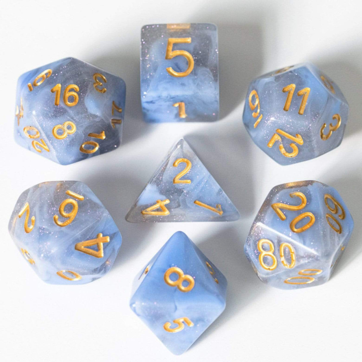 *discontinued* Cloudy Night RPG Dice Set