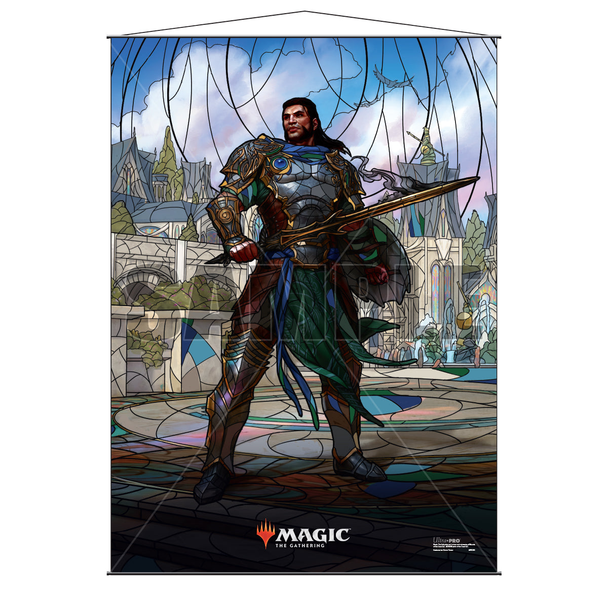 Ultra PRO: Wall Scroll - War of the Spark (Gideon Blackblade/Stained Glass)