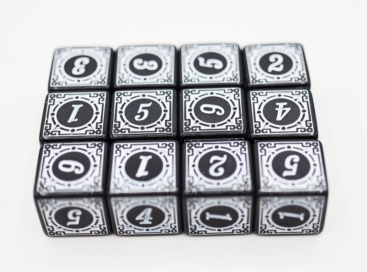 Magic Burst D6 Set - White - 12 piece D6's