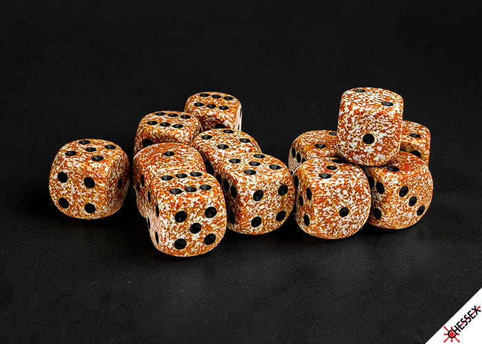 Speckled 16mm d6 Rust Dice Block™ (12 dice)