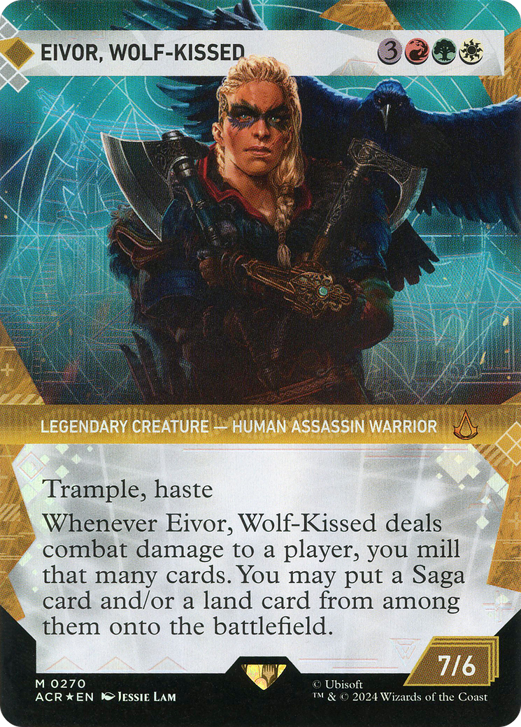 Eivor, Wolf-Kissed (Showcase) (Textured Foil) (ACR-270) - Assassin's Creed: (Showcase) (Borderless) Foil